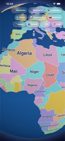 Colourful political globe